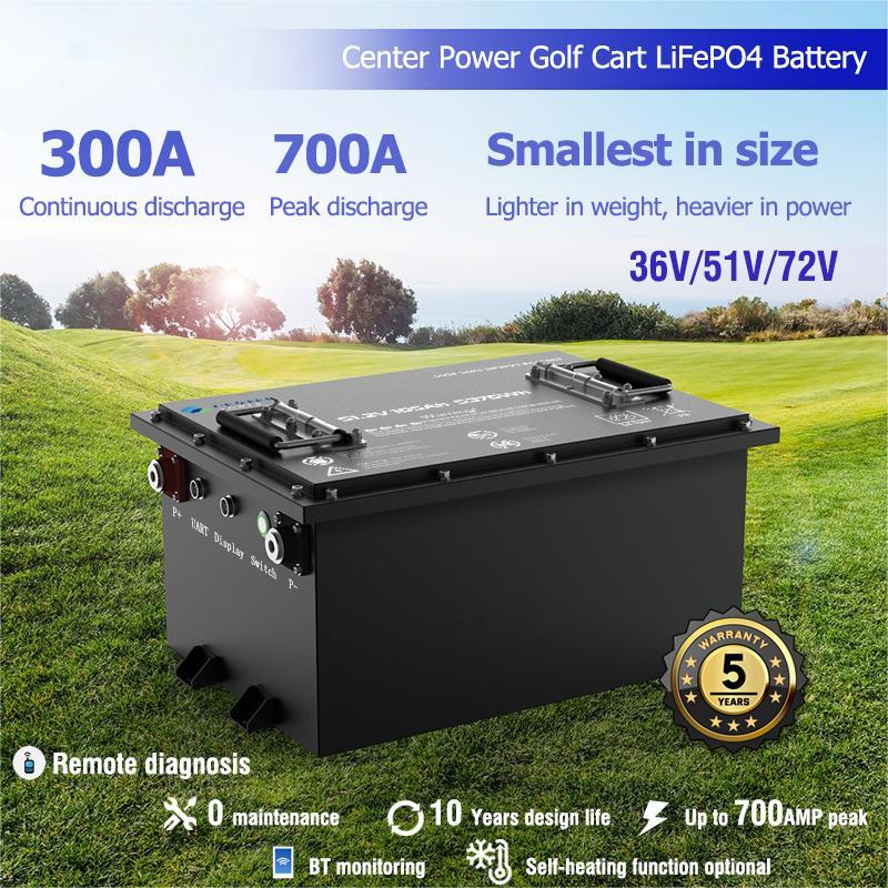  Paquete de almacenamiento de energía de la batería del carrito de golf Lifepo4 15Ah